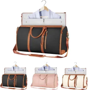 Zentotex Foldable Travel Bag, Zentotex Travel Bag, Lucshy Carry On Convertible High Capacity Travel Bag to Hang Clothes (Black)