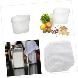 Zerodeko Yogurt Strainer Bag 4 Pack Nut Milk Filter Bag Large Mesh Strainer for Soy Almond Milk Reusable for Cheesecloth Juice
