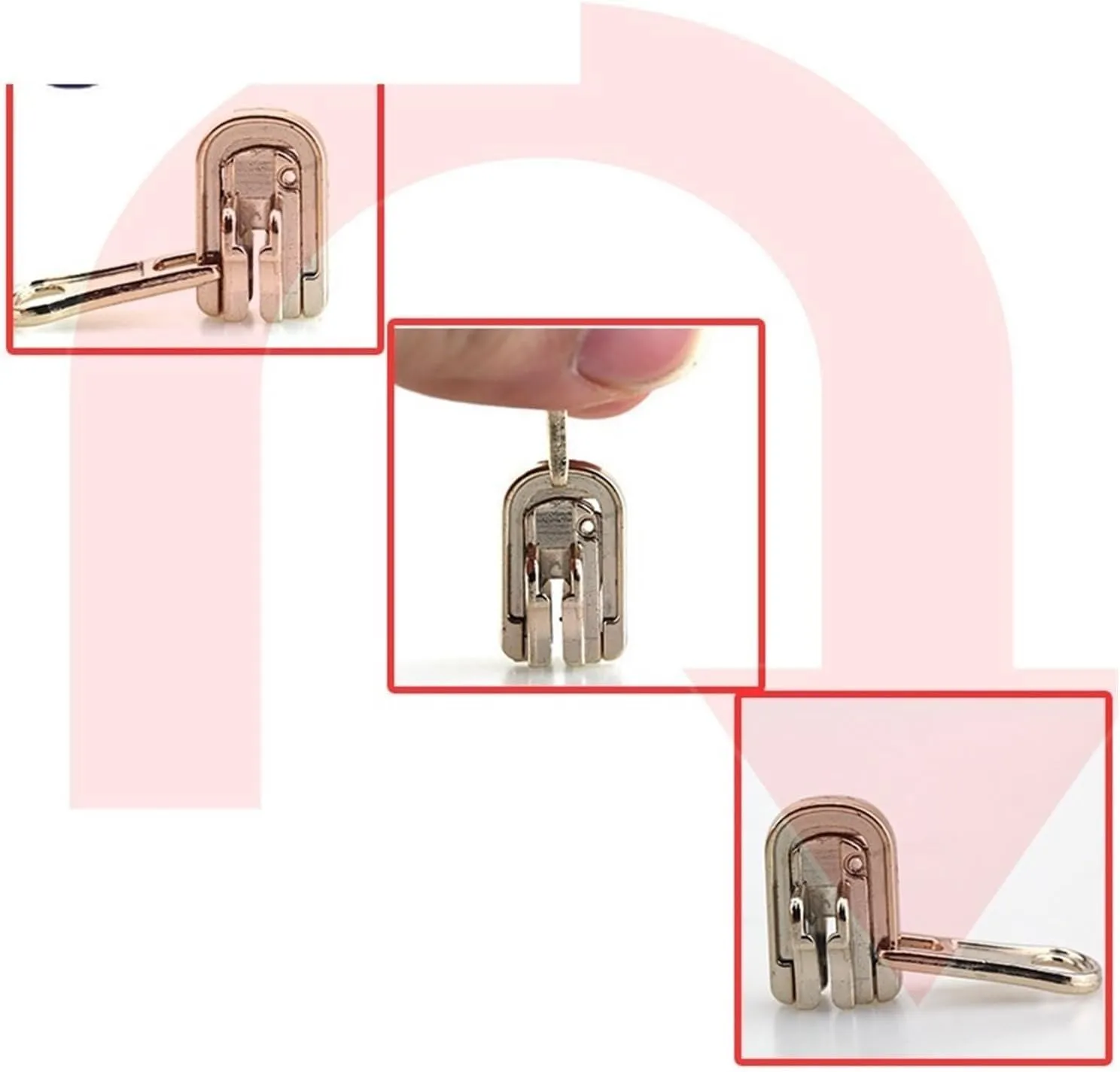 Zipper for Bags, 2Pc 70-100cm Double Sided Zippers Open End Two Way Rotary Slider Zip for Jacket Coat Clothes DIY Sewing Accessories(BlackGold,90CM-5#)