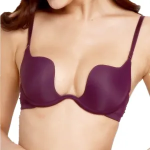 ZUKULIFE Women's Essentials Deep U Multi-Way Push Up Convertible Low Cut Plunge Bra